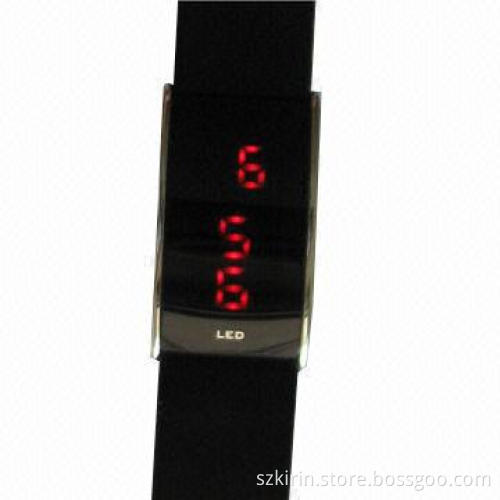 Watches with Metal Alloy Case, PU Strap, Stainless Steel Back and Buckle